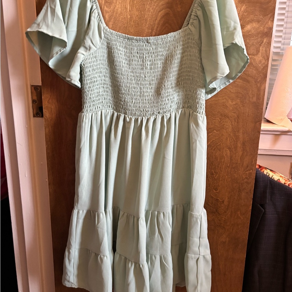 Altar'd State Sage Green Midi Dress - Picture 3 of 5